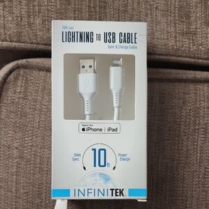 InfiniTek 10ft Lightning to USB Cable